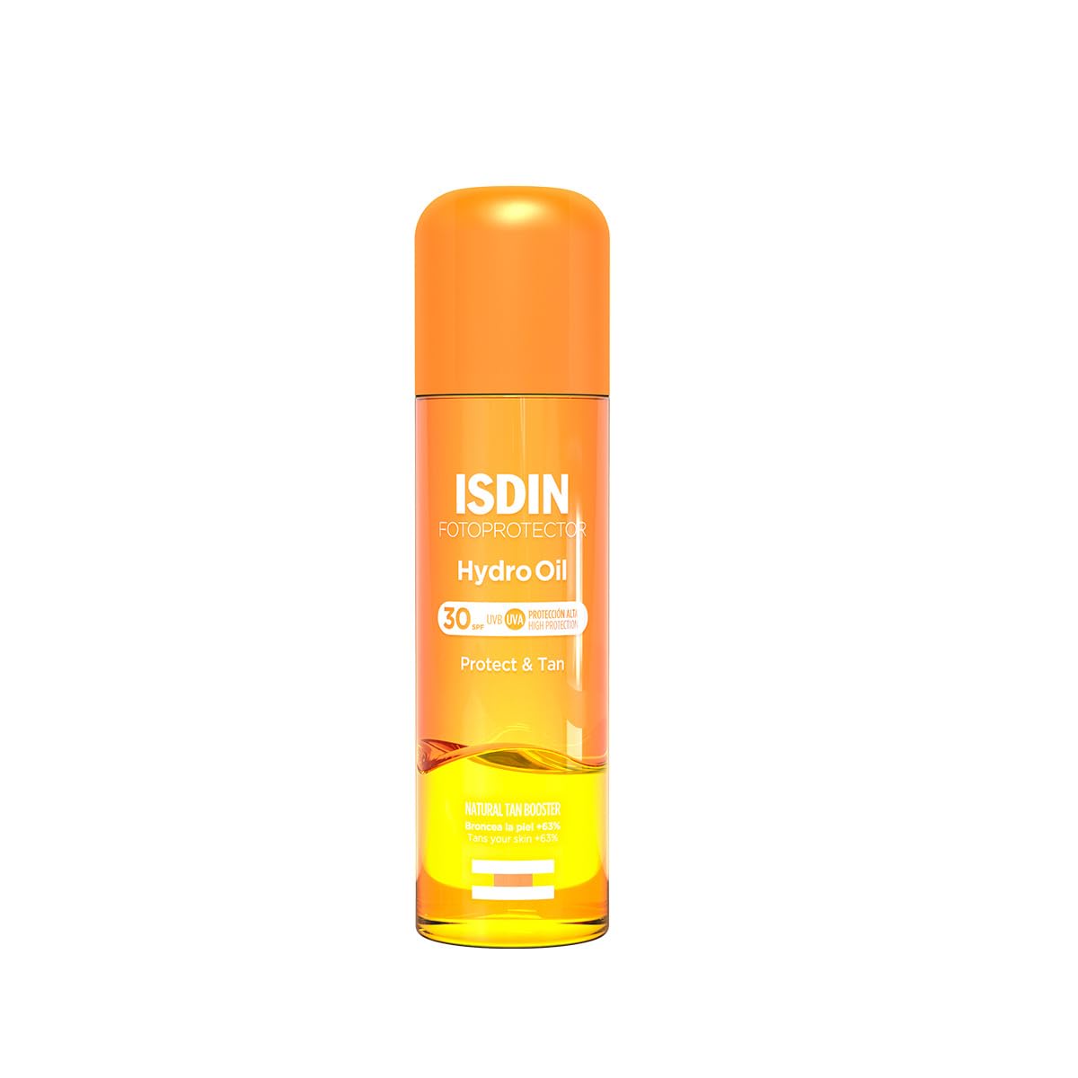 ISDIN Hydro Oil SPF 30, broad spectrum UVA/UVB protection, Water resistant