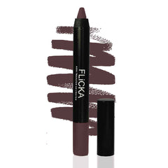 FLiCKA Lasting Lipsence Hd Crayon Lipstick Brown Color Matte Finish for All Skin Tones Full Coverage - Pack of 1- 06 Foody (10 Gms)