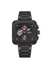 Lee Cooper Men's VX9NE1 Movement Watch, Multi Function Display and Metal Strap - LC08013.650, Black