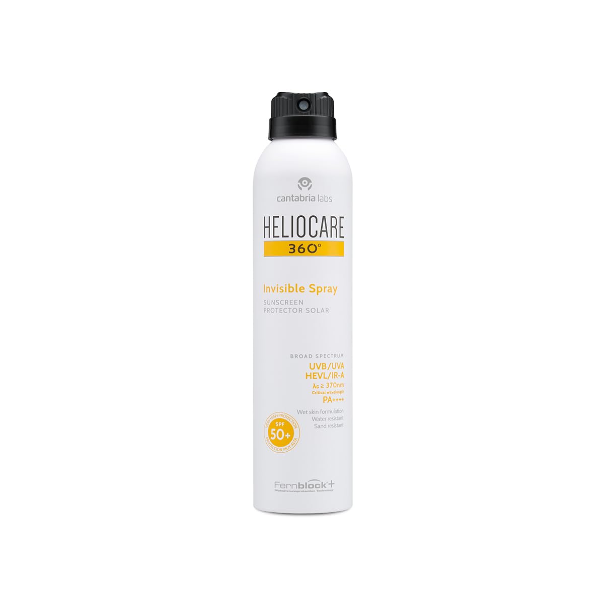 Heliocare 360 Spray Invisible Sunscreen- SPF50 sun protection with antioxidant and repairing actives- 200ml)