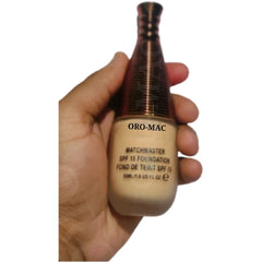ORO MAC Beauty Makeup Combo Skin Base Foundation Compact Face Powder Concealer Skech Eye Liner With Beuaty Blender Sponge Set of 5