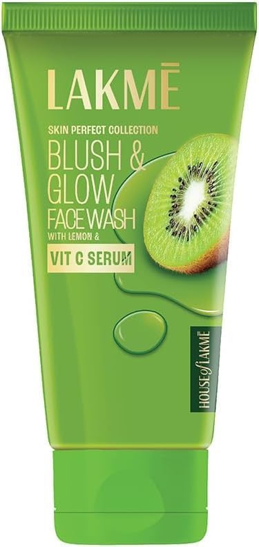 LAKMÉ Blush & Glow Hydrating Strawberry Facewash, with Vitamin C Serum