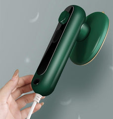 SKY-TOUCH 2 in 1 Mini Steam Iron : Portable Handheld Steamer with Cup 20s Fast Heating Garment Steamer for Home Travel Dormitory Dress Shirts Green