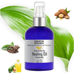 KERATIN RESEARCH Damaged Hair Serum Repairing Hair Healing Oil Serum With Moroccan Argan Oil Avocado Oil and more Protects Hair and Color from sun exposure