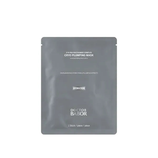 BABOR Doctor Cryo Plumping Mask, Refreshing and Nourishing Cloth Mask, Instant Moisture Boost for 24 Hours, Smoother and Plumper Skin, Vegan, Pack of 1