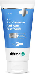 The Derma Co 2% Sali-Cinamide Anti-Acne Face Wash | With 2% Salicylic Acid & 2% Niacinamide I Treats Active Acne & Fades Acne Marks I For Oily & Combination Skin I Power of 2 Actives - 150ml
