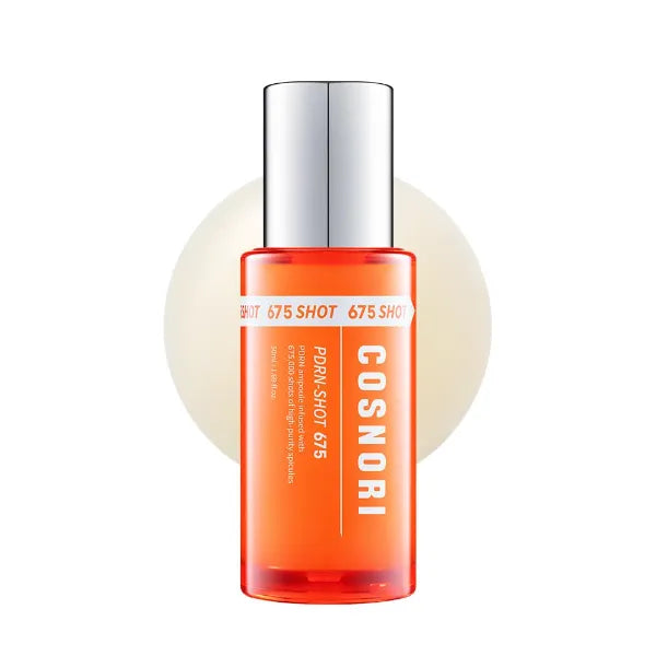 COSNORI PDRN-Shot 675 - Korea Facial Serum with 675,000 high purity spicules - Turnover K-Beauty Face Serum with High Nutrition Salmon DNA PDRN - Intensive facial first essence (50ml / 1.69 fl. oz.)