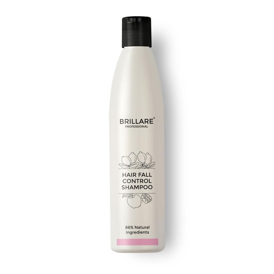 BRILLARE Hair Fall Control Shampoo For Weak & Undernourished Hair, 300 Ml, Reduces Seasonal Hairfall, Soy Protein, Vital Plants, 100% Vegan, Natural, Paraben-Free