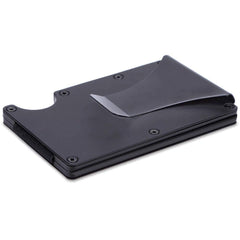Metal Credit Card Holder Travel Mini RFID Wallet Men Card Case Porte Carte Male Money Clip Black