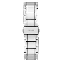 GUESS Men's 44mm Watch - Silver Tone Bracelet Blue Dial Silver Tone Case