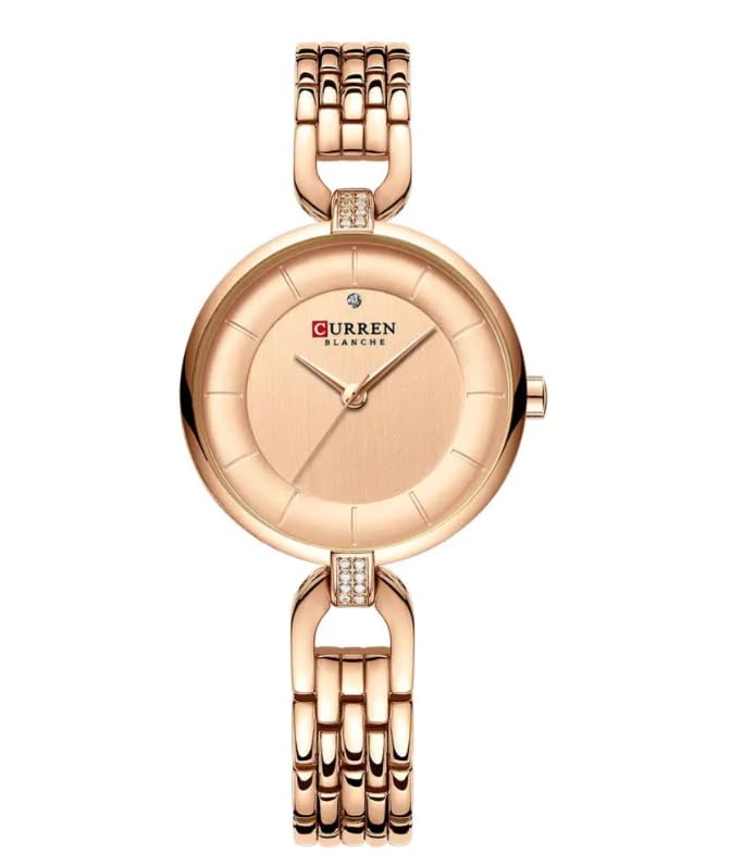 CURREN 9052 Rhinestone Elegant Design Women Wrist Watch Casual Style Quartz Watch