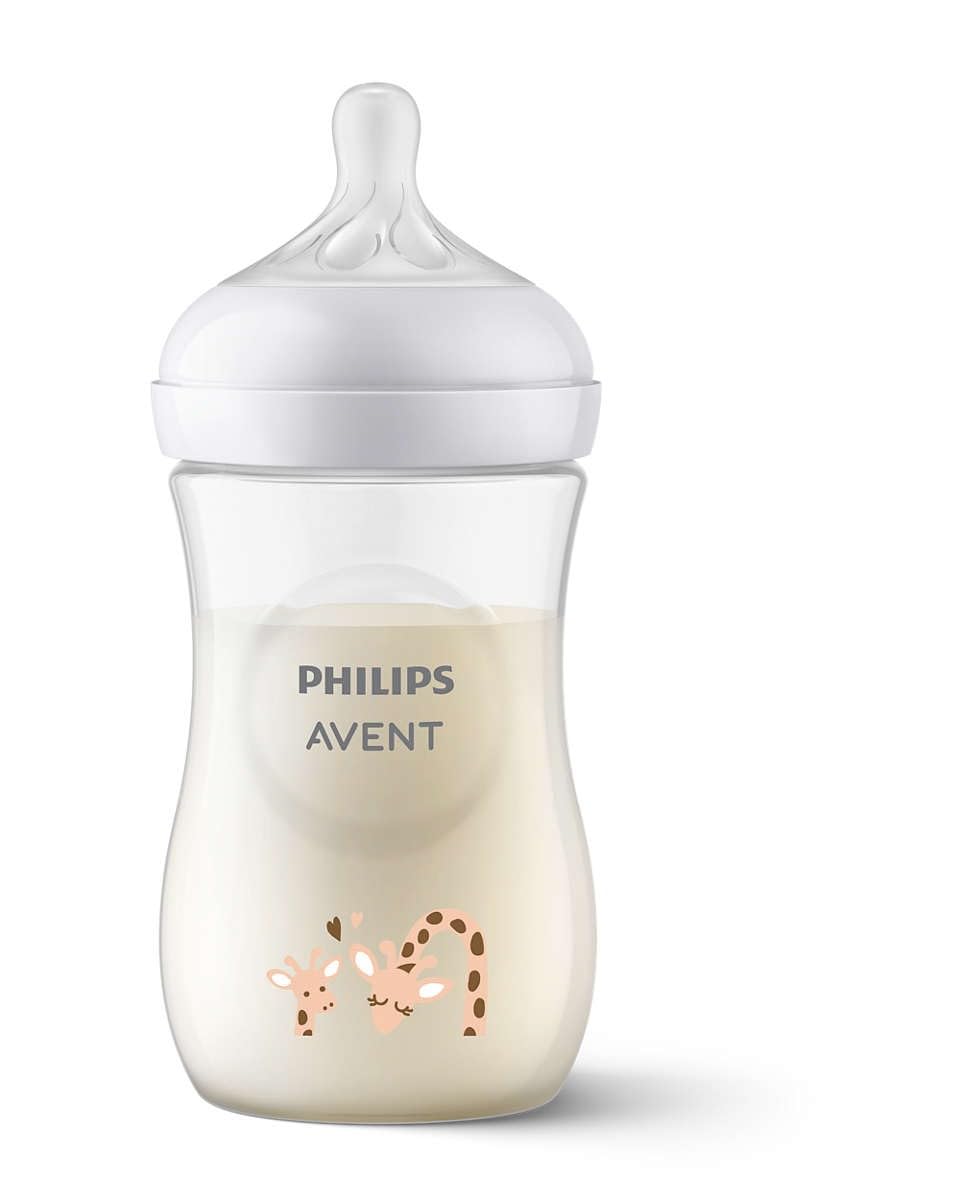 Philips Philips Avent NATURAL 3.0 FEEDING BOTTLE GIRAFFE 260ML X1, (SCY903/66)