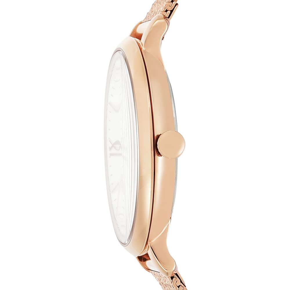 Fossil Women's Quartz Watch, Analog Display and Stainless-Steel Strap Rose Gold