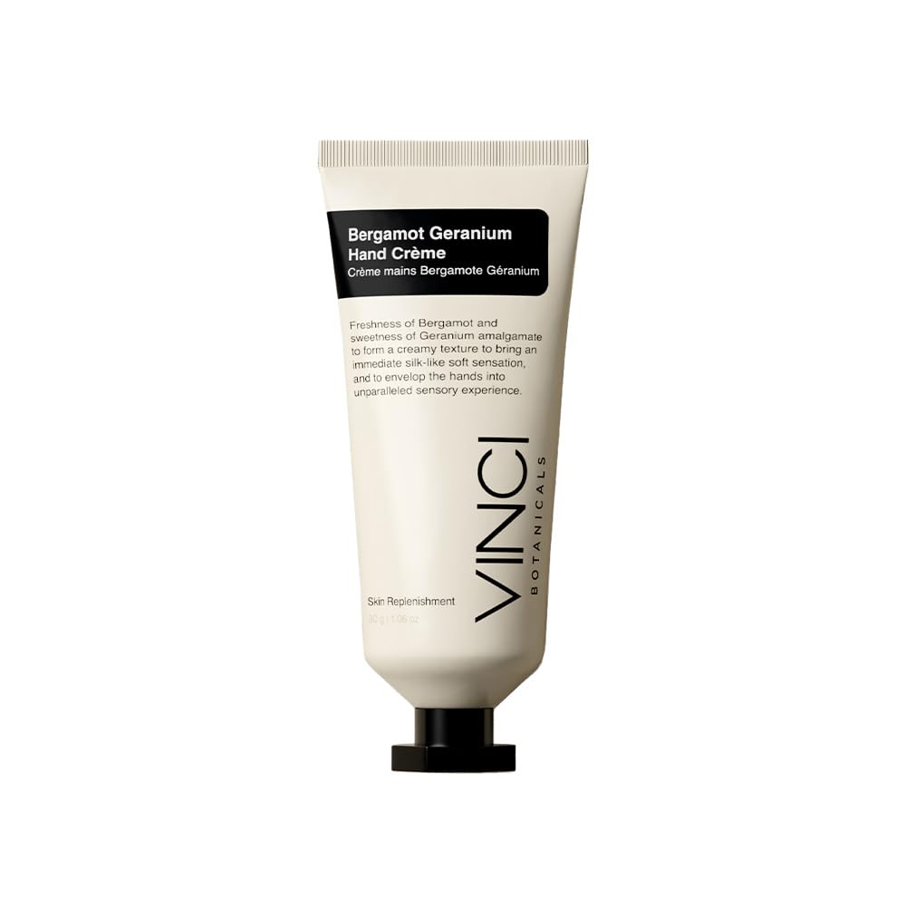 Bergamot Geranium Hand Crème | Hydrating Hand Cream for Dry & Cracked Hand with Butters & Essentials Oils | Cruelty, Vegan & Paraben Free: Travel Hand Cream | Sweet & Fresh Aroma |30g