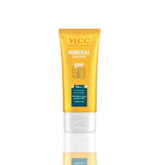 VLCC Mineral Sunscreen Spf 50 Pa+++ - 50G, Ultra Lightweight, And Non-Comedogenic, Sun Protection From Uva & Uvb Rays, 100% Mineral Based With Zinc Oxide. - All