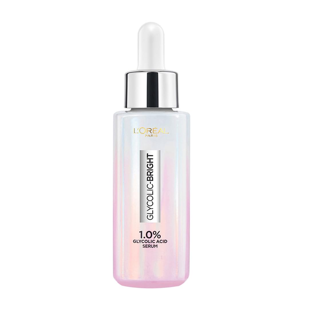 L’Oréal Paris L'Oreal Brightening Serum, 1% Glycolic Acid, 2% Niacinamide Serum, Visibly Minimises Spots, Reveals Even Skin Tone, Glycolic Bright Skin, 15 ml
