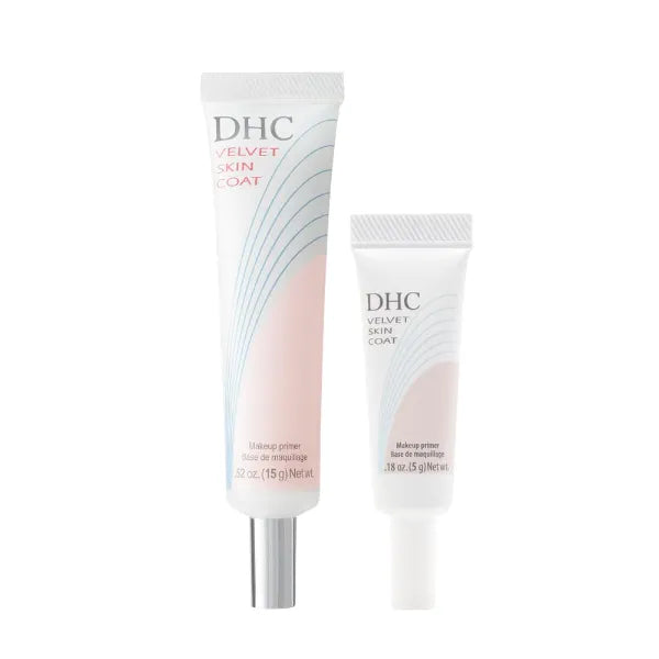DHC Velvet Skin Coat, Oil Control, Mattifying Makeup Primer,0.52oz + 0.18oz | Extends Makeup Wear, Minimizes Pores, Fine Lines, and Excess Oil, Powder-Gel Formula, Reduces Texture and Acne Scars