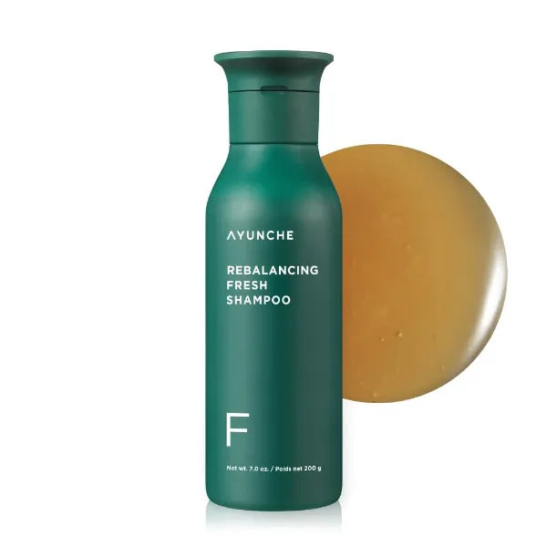 AYUNCHE Rebalancing Shampoo Fresh 6.4 fl. oz. [For Oily Scalp] | Cleanse Excess Sebum & Oiliness | Strengthen and Protect Hair Roots | Anti-Hair Loss and Anti-Thinning Shampoo | Korean Salon Brand
