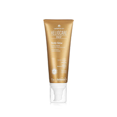 HELIOCARE 360º Body Glow SPF 50+ with golden shimmer finish. water resistant SPF 50 for beach and pool