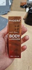 PHOERA High Gloss Waterproof Body Luminizer Glitter Face Shimmer Moisturizer Lotion Tan Cream Foundation Makeup Bronzer AQUAPURITY (101 Rose Gold)