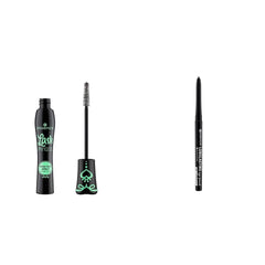 Essence Lash Princess False Lash Effect Mascara, Black & Essence Long Lasting Eye Pencil, 01 Black Fever