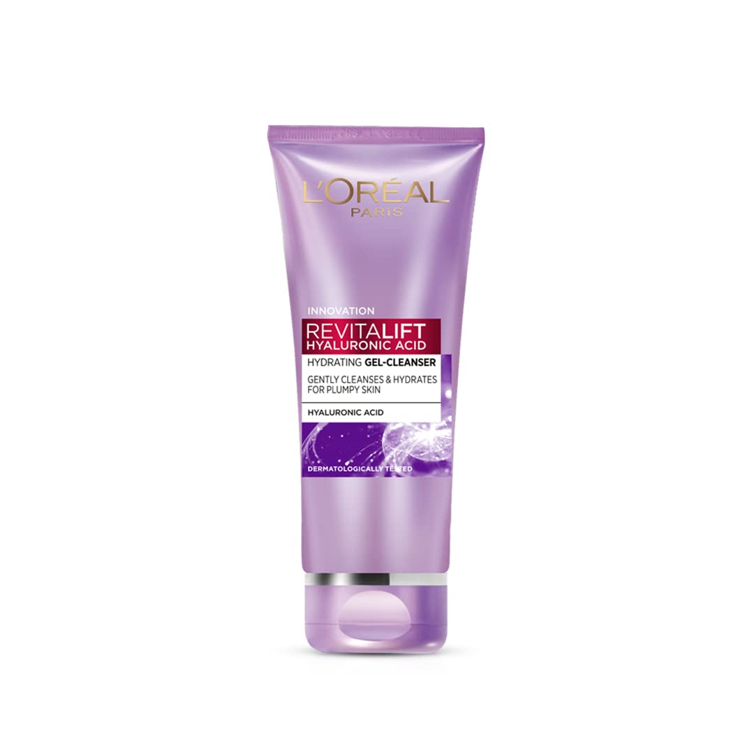 L’Oréal Paris L'Oreal Revitalift Gel Cleanser, Gentle Cleansing and Hydration, With Hyaluronic Acid, 100 ml