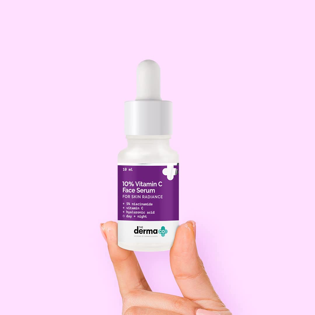 The Derma Co 10% Vitamin C Face Serum with Vitamin C, 5% Niacinamide & Hyaluronic Acid 10ml