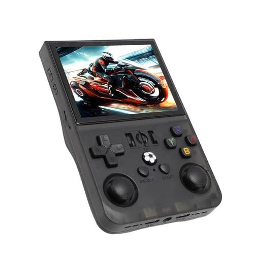 XUMIUZIY Retro Handheld Game Console, Supports 60+ Emulator Games, 3.5 Inch IPS Screen Portable Pocket Video Player, 4000mAh Battery, Powerful Chipset RK3326 1.5GHZ (128GB)