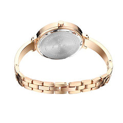 Curren 9012 Quartz Movement Round Dial Stainless Steel Strap Waterproof Women Watch - Gold, White