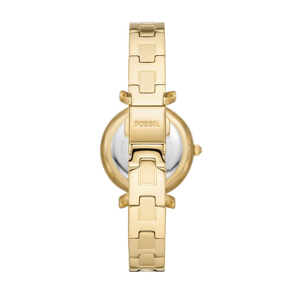 Fossil Women's Carlie Three-Hand, Gold-Tone Stainless Steel Watch, ES5203