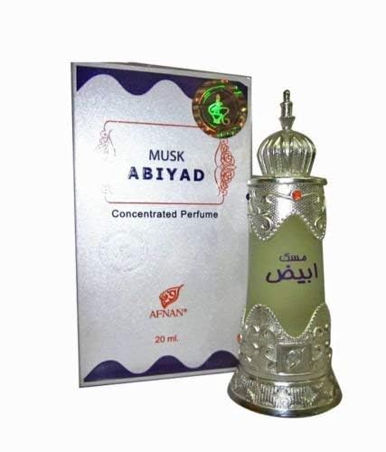 Afnan Musk Abiyad For Unisex - Concentrated Oil, 20Ml