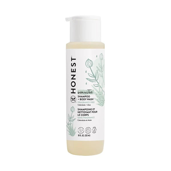 The Honest Company Sensitive Shampoo And Body Wash, 18 Fz