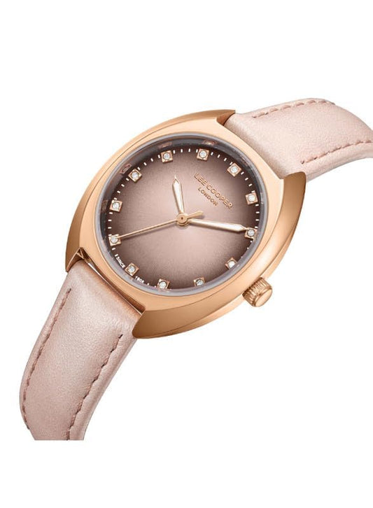 Lee Cooper Women's Watch, Analog Display and Leather Strap - LC07988.418, Pink