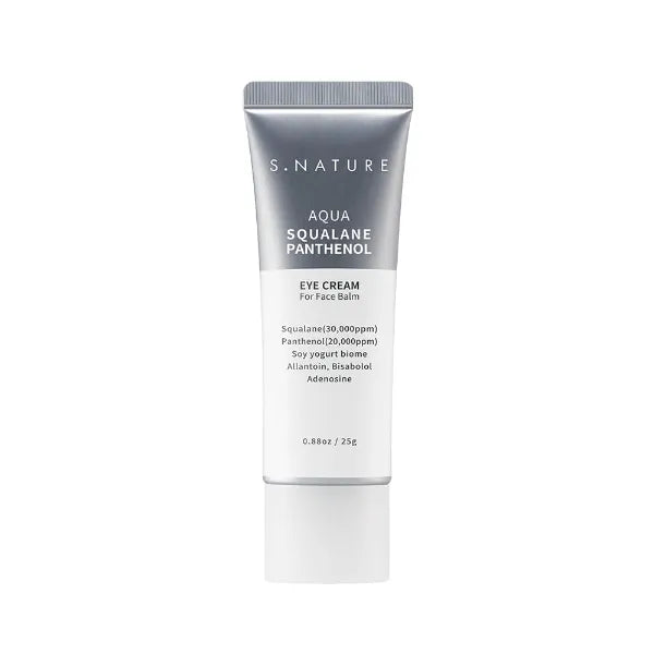 S.NATURE Aqua Squalane Panthenol Eye Cream for Face Balm 025ml | Eye Balm, Bags Under Eyes, Hydration, Nourishing | 0.85Fl Oz