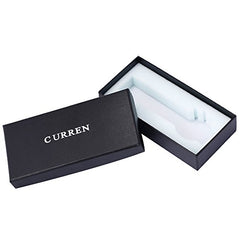 CURREN Watches Mens Brand Luxury Stainless Steel Quartz Watch Men Casual Waterproof Clock Men Sport Wristwatch (Silver white)