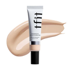 TFIT Radiance Fit Serum Foundation - Flawless Coverage, Dewy finish, Long-lasting, Lightweight, Korean Makeup,1.05 Oz. (C01 Porcelain, 1.05 Oz.)