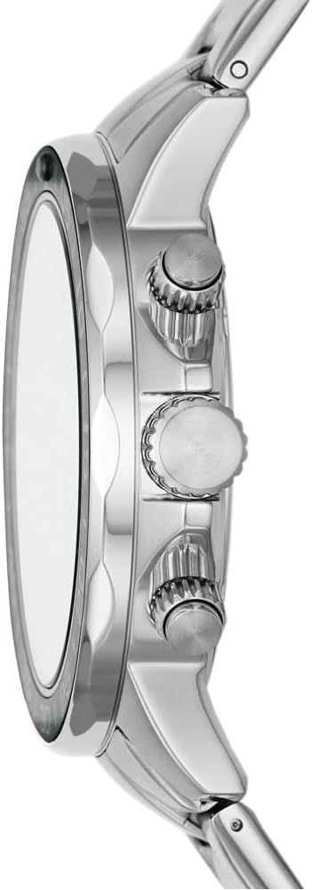 Fossil Mens Bannon Stainless Steel Watch Bq2492, Silver