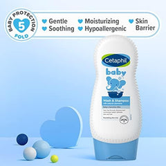 CETAPHIL BABY Wash And Shampoo With Organic Calendula, 7.8 Ounce