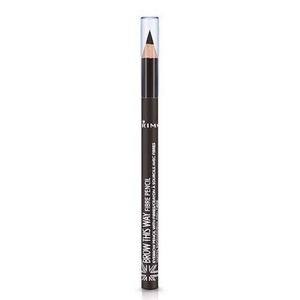 Rimmel London Brow This Way Fibre Pencil, Softly Defines and Thickens Eyebrows, Dark, 1.1 g