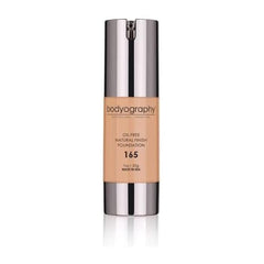 Bodyography Matte Foundation Makeup (Medium #165): Oil-Free Anti-Aging Salon Natural Finish w/Vitamin E, C, Antioxidants | Vegan, Gluten-Free, Paraben-Free