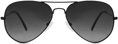 Vincent Chase Eyewear By Lenskart | Full Rim Aviator Branded Latest and Stylish Sunglasses | Polarized and 100% UV Protected | Men & Women | Medium | VC 5158/P-Pack of 1 | Frame Black / Grey Lens