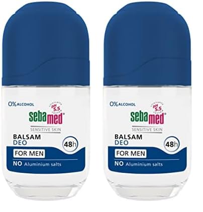 Sebamed Sensitive Deodorant Roll-On Balsam for Men, No Alminium Salts - 50 ml (Pack of 2)