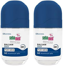 Sebamed Sensitive Deodorant Roll-On Balsam for Men, No Alminium Salts - 50 ml (Pack of 2)