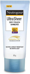 Neutrogena Ultra Sheer Dry Touch Sunblock SPF 50+ Sunscreen (White,80 g))