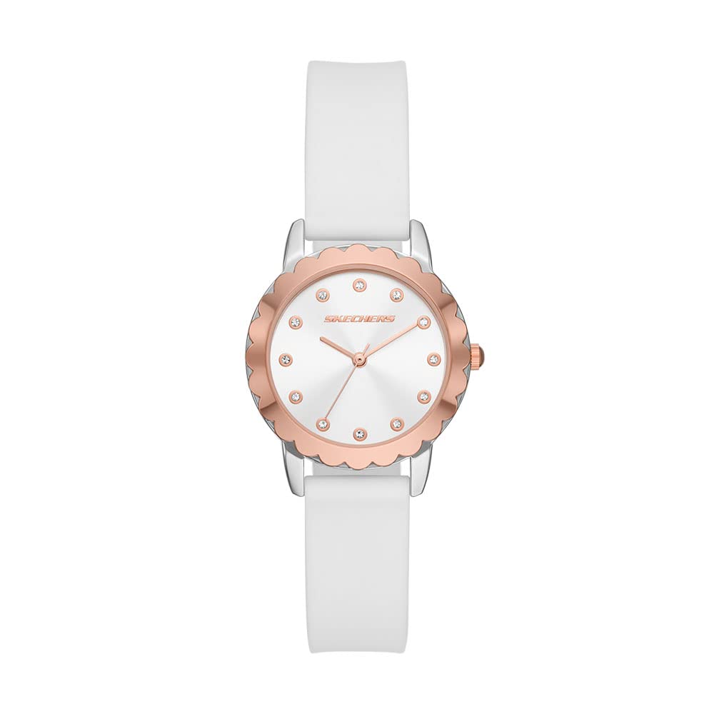 Skechers Women's Watch and Stackable Bracelet Gift Set - Anaheim White