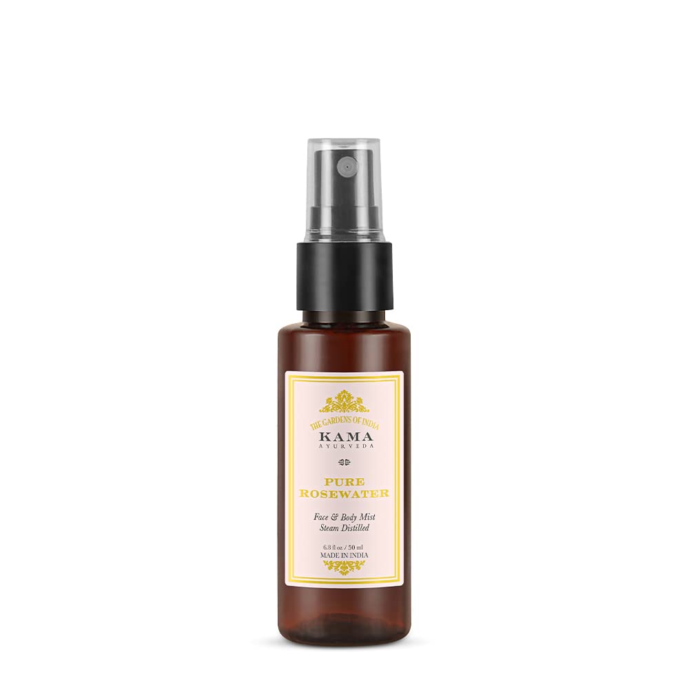 Kama Ayurveda Pure Rose Water – 50 mL (Hydrosol Toner & Facial Mist)