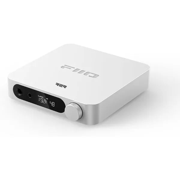 FiiO K11 R2R DAC and Headphone Amplifier for Home Audio or PC, 6.35mm and Balanced 4.4mm, RCA, Coaxial, Optical, 1300mW, 384kHz/24Bit DSD256 - Silver