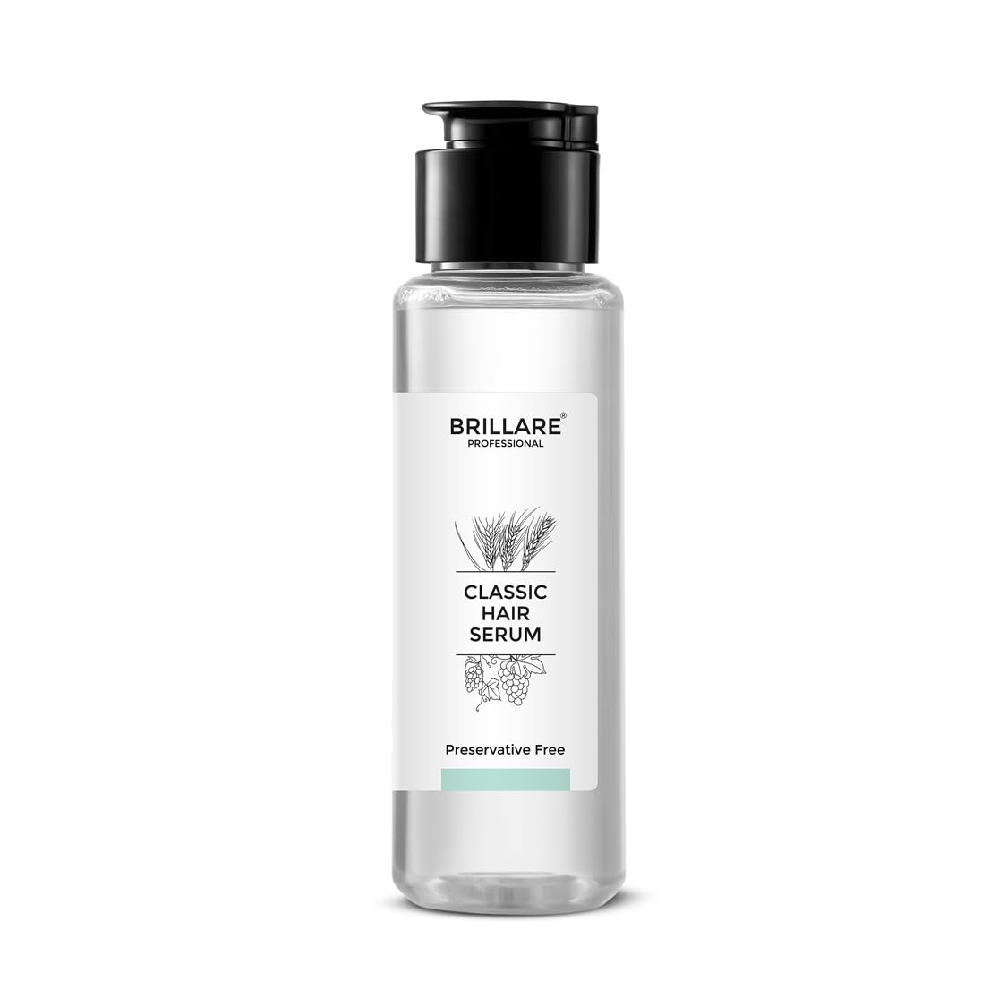 BRILLARE Classic Hair Serum with Grape Seed & Wheat Germ Oil for Smooth, Shiny Hair | Non-Sticky, Non-Greasy Formula | Hair Serum for Dry, Frizzy Hair - 70ML