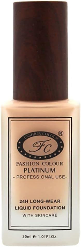 Fashion Colour 24HR Longwear Liquid Foundation With Skin Care, Full Coverage Waterproof and Matte Finish, 30ml (Ivory)
