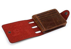 Bailini Brown Leather For Men - Bifold Wallets